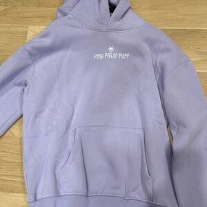 Lavender Pink Palm Puff Hoodie